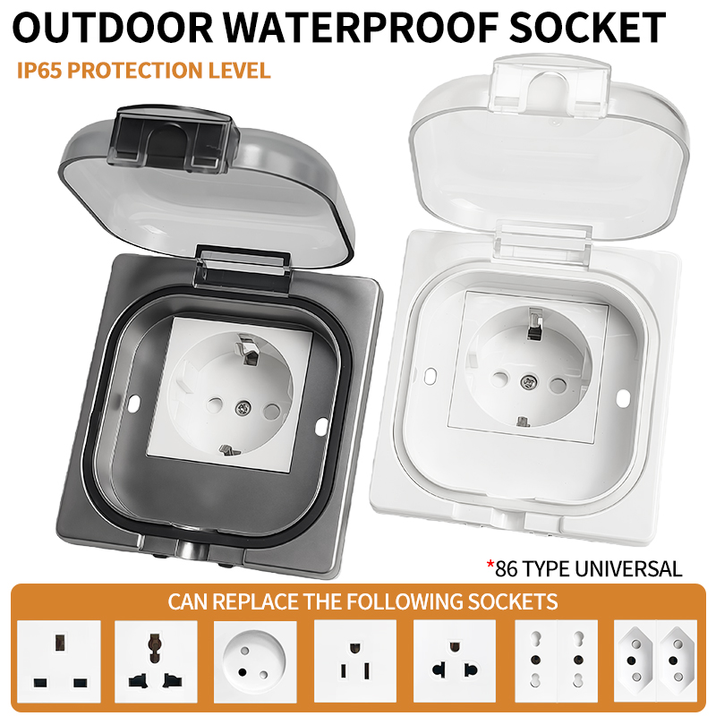 Outdoor Power Distribution Box - Prise extérieure étanche IP65, plaque murale