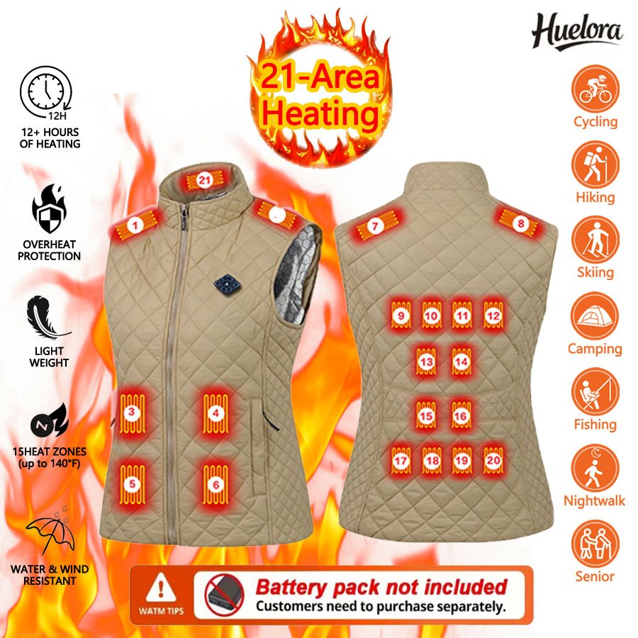 Huelora 21 zones gilet chauffa - Outdoor Powerbank avis et prix