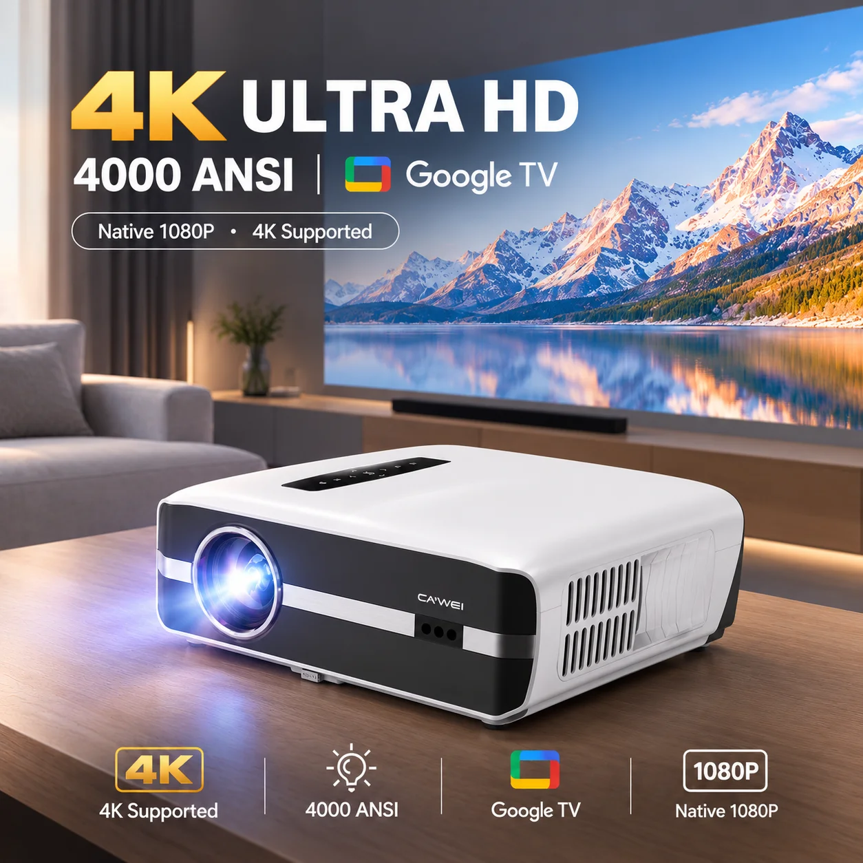 Nouveau projecteur A9S 4k 4000 - Outdoor Power Products avis et prix
